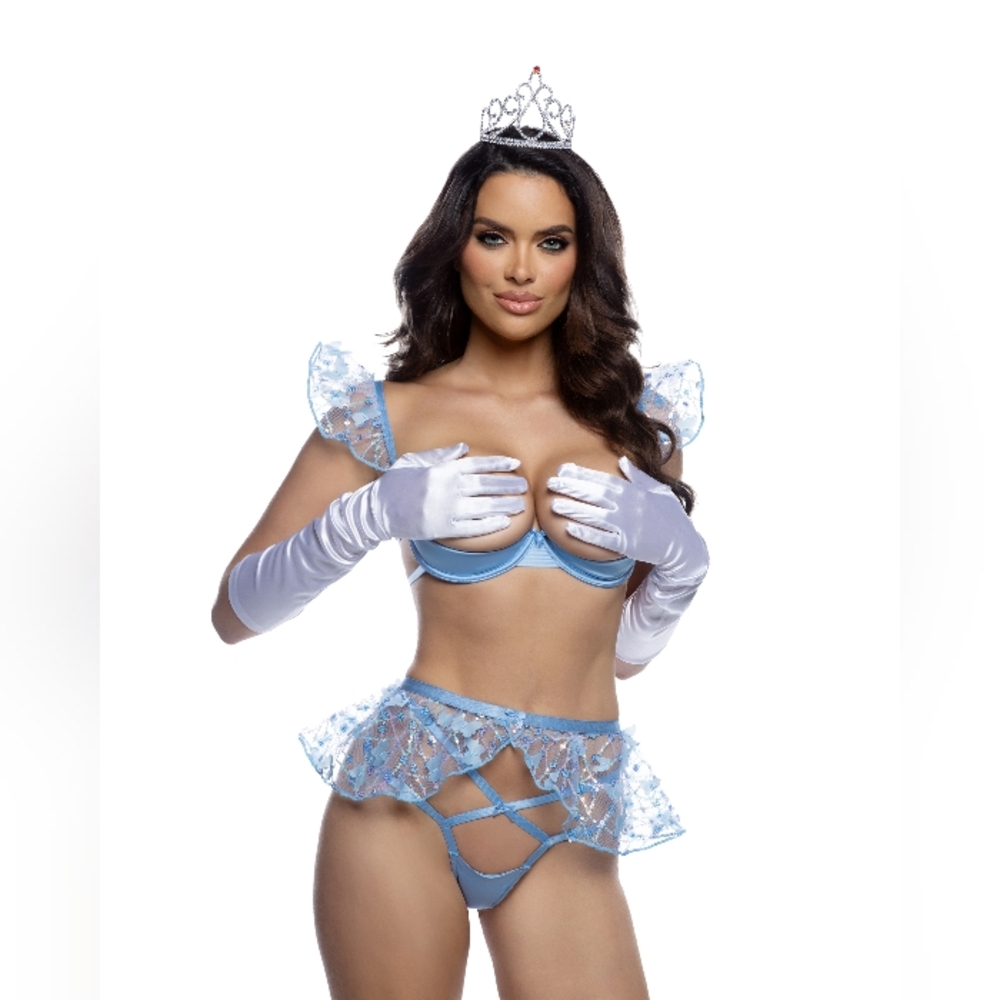 Glass Slipper Vixen 3 Piece Bra Set | Sexy Halloween Costume | Princess Outfit